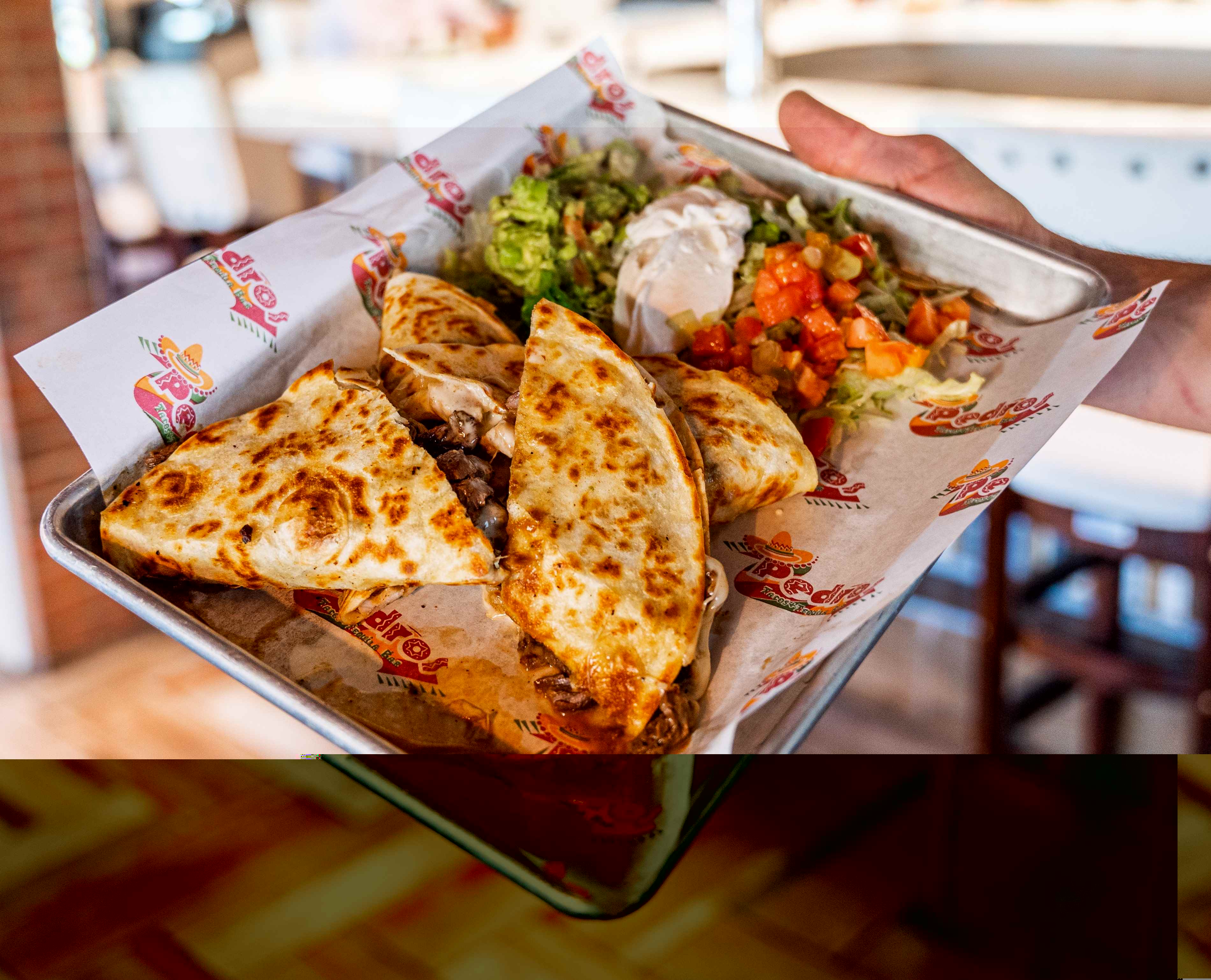 SP 19 Pedro's Quesdailla Pedro's Lunch Menu Lunch Pedro's Tacos